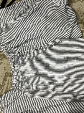 Cotton On linen pants - blue and white